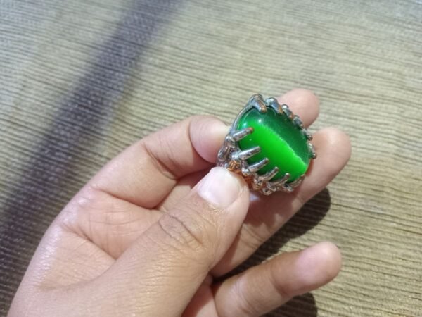 Cincin Akik Mata Kucing 3Warna Antik. - Gambar 11