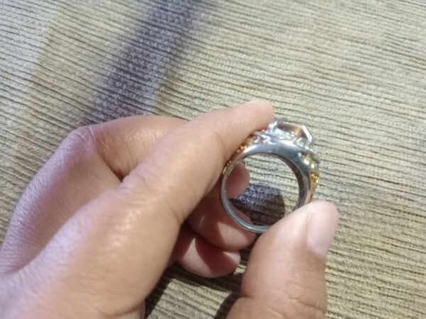 Cincin Akik Mata Kucing 3Warna Antik. - Gambar 4