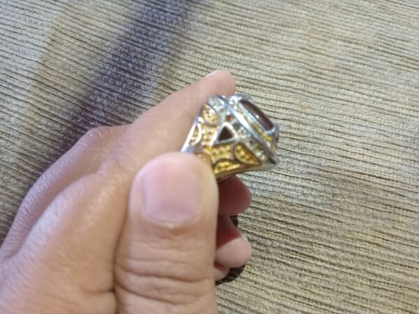 Cincin Akik Mata Kucing 3Warna Antik. - Gambar 5