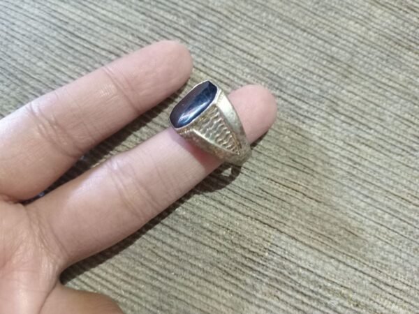 Cincin Akik mini Hitam bermodelan Antik - Gambar 2
