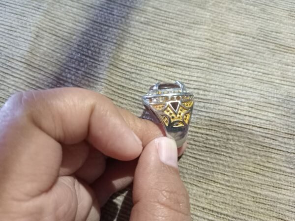 Cincin Akik Mata Kucing 3Warna Antik. - Gambar 6