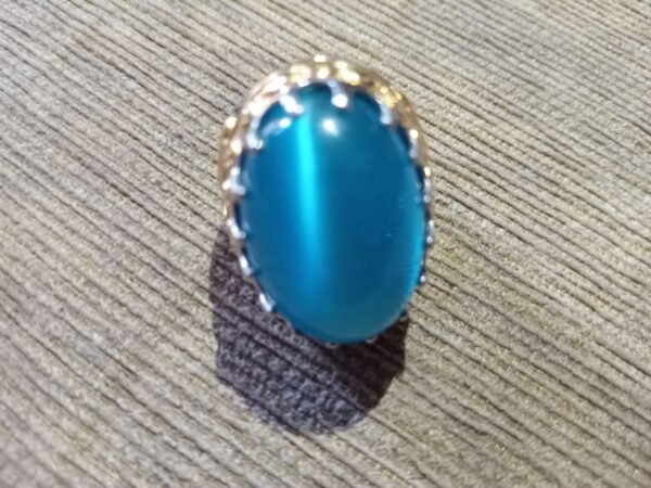 Cincin Akik Mata Kucing 3Warna Antik.