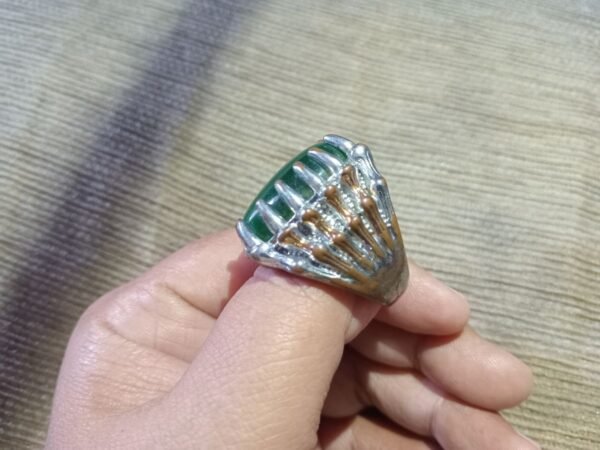 Cincin Akik Mata Kucing 3Warna Antik. - Gambar 9