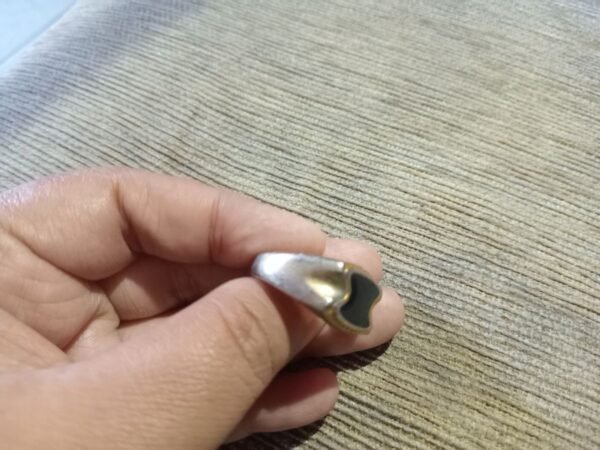 Cincin Akik mini Hitam bermodelan Antik - Gambar 9