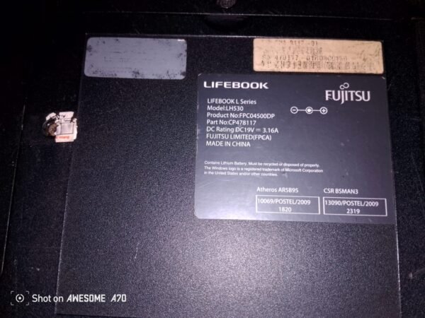 Laptop Fujitsu Tipe LH530 Warna Merah Bekas. - Gambar 9